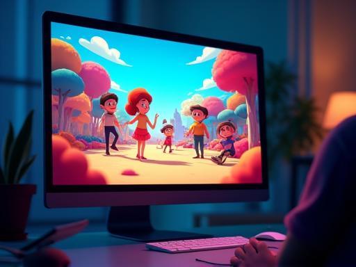 Animation characters on screen