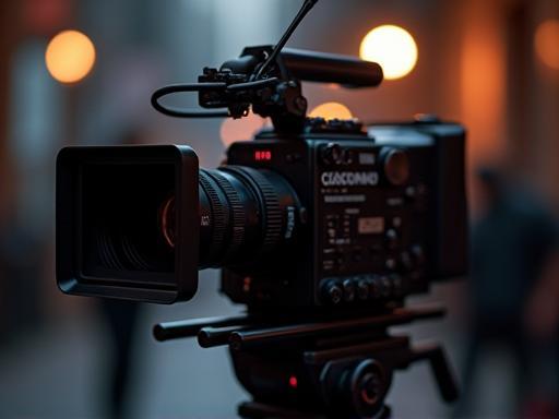 Film camera on a set