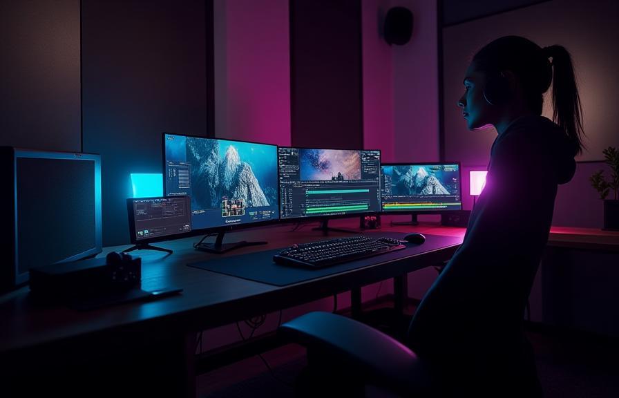Professional video editing suite